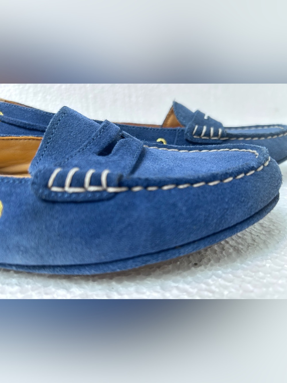 Sperry Navy Blue Suede Penny Loafers 8 - Picture 11 of 11
